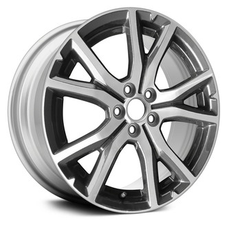 Replace® - 5 V-Spoke Bright Silver Metallic 17x7 Alloy Factory Wheel - Remanufactured