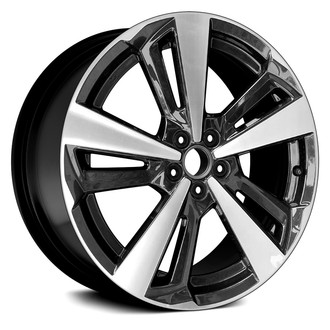 Replace® - Double 5-Spoke Machined and Black Metallic 18x7.5 Alloy Factory Wheel - Remanufactured