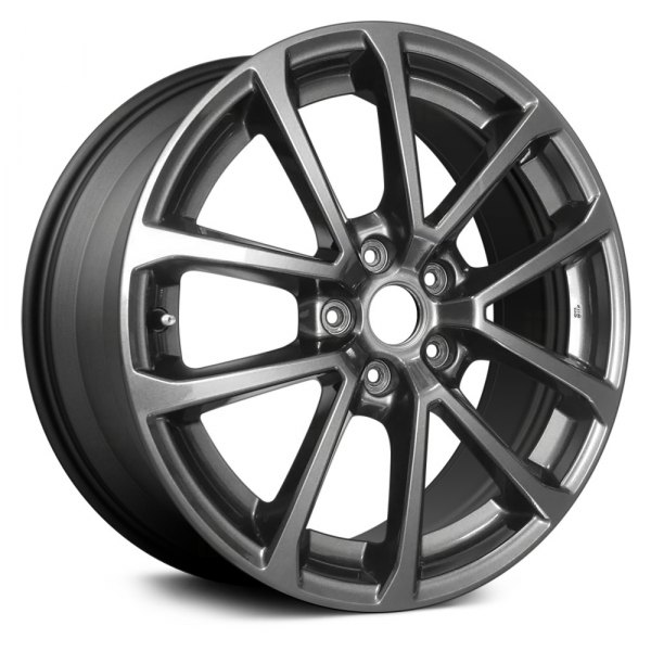Replace® - 18 x 8.5 5 V-Spoke Dark Charcoal Alloy Factory Wheel (Remanufactured)