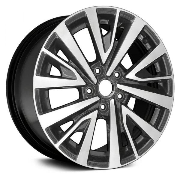 Replace® - 17 x 7.5 5 W-Spoke Machined and Black Metallic Alloy Factory Wheel (Remanufactured)