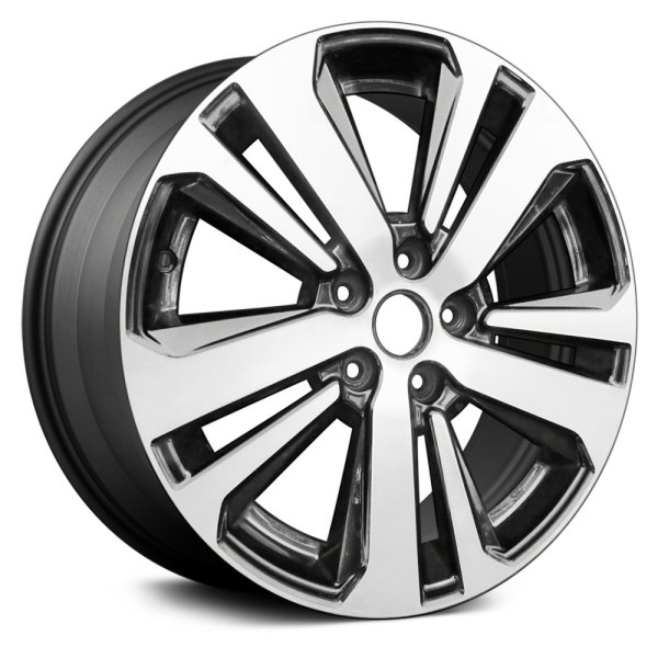 Replace® - 18 x 7 Double 5-Spoke Machined and Dark Charcoal Metallic Alloy Factory Wheel (Factory Take Off)
