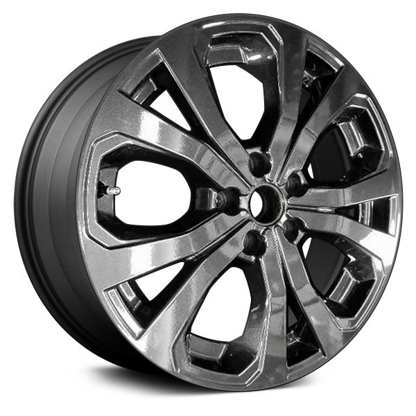Replace® - 18 x 7 5 V-Spoke Machined and Dark Charcoal Alloy Factory Wheel (Remanufactured)