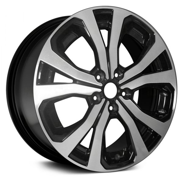 Replace® - 18 x 7 5 V-Spoke Machined and Black Alloy Factory Wheel (Remanufactured)