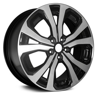 Replace® - 5 V-Spoke Machined and Black 18x7 Alloy Factory Wheel - Remanufactured