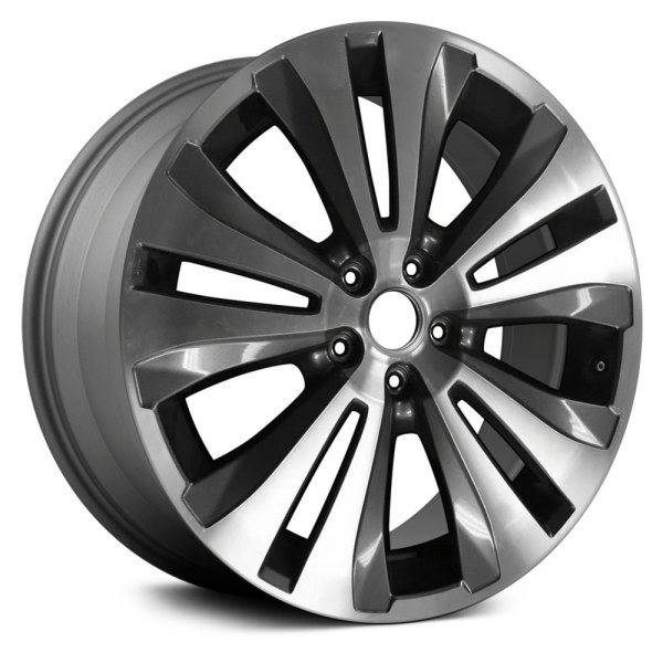 Replace® - 20 x 7.5 5 V-Spoke Machined and Medium Charcoal Metallic Alloy Factory Wheel (Remanufactured)