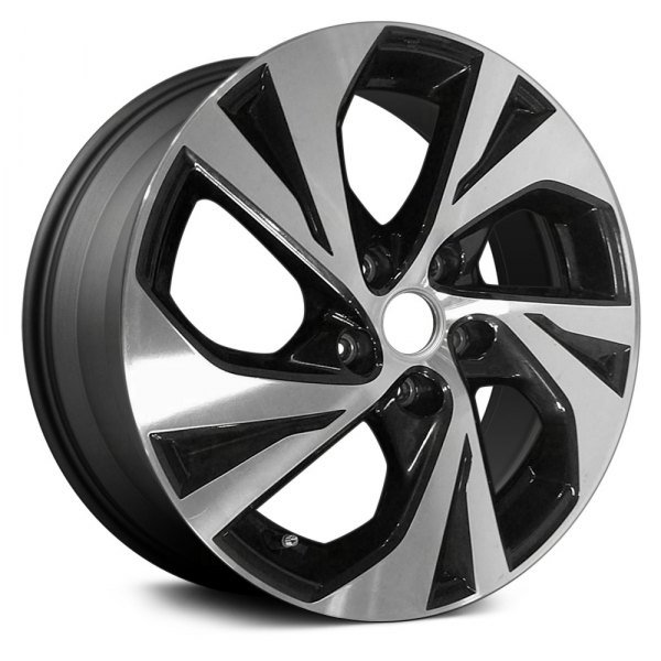 Replace® - 17 x 7.5 5 Double Spiral-Spoke Machined and Dark Charcoal Alloy Factory Wheel (Remanufactured)