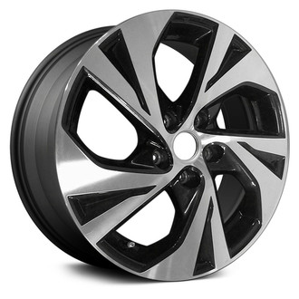 Replace® - 5 Double Spiral-Spoke Machined and Dark Charcoal 17x7.5 Alloy Factory Wheel - Remanufactured