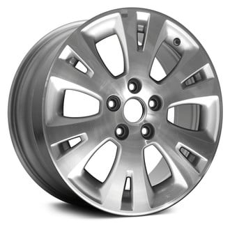 Replace® - 6 V-Spoke Machined and Bright Silver 17x7 Alloy Factory Wheel - Remanufactured