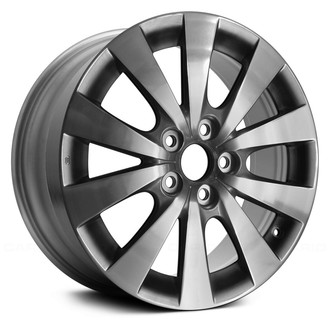 Replace® - 5 V-Spoke Slow Machined and Medium Sparkle Silver 17x7 Alloy Factory Wheel - Remanufactured