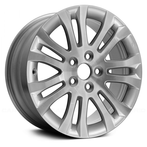 Replace® - 17 x 7 7 Double I-Spoke Bright Sparkle Silver Machined Alloy Factory Wheel (Remanufactured)