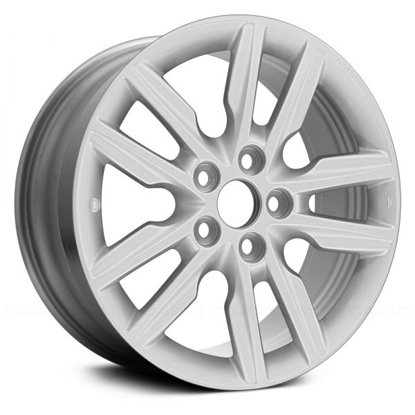 Replace® - 17 x 7 Double 5-Spoke Machined and Bright Sparkle Silver Alloy Factory Wheel (Remanufactured)
