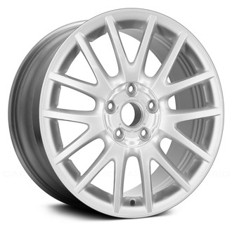 Replace® - 7 V-Spoke Flat Silver Flange Cut 17x7 Alloy Factory Wheel - Remanufactured
