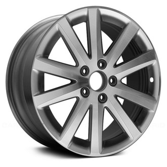 Replace® - 5 V-Spoke Machined and Silver 17x7.5 Alloy Factory Wheel - Remanufactured