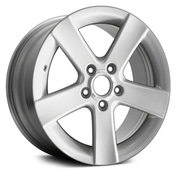 Replace® - 16 x 7 5-Spoke Machined Outer Ledge with Silver Spokes Alloy Factory Wheel (Remanufactured)