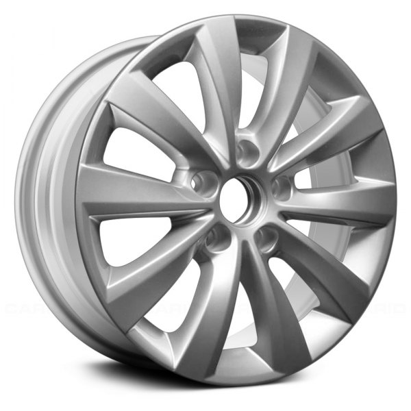 Replace® - 16 x 6.5 5 V-Spoke Light Silver Full Face Alloy Factory Wheel (Remanufactured)
