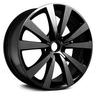 Replace® - 5 V-Spoke Machined and Black 19x8 Alloy Factory Wheel - Remanufactured