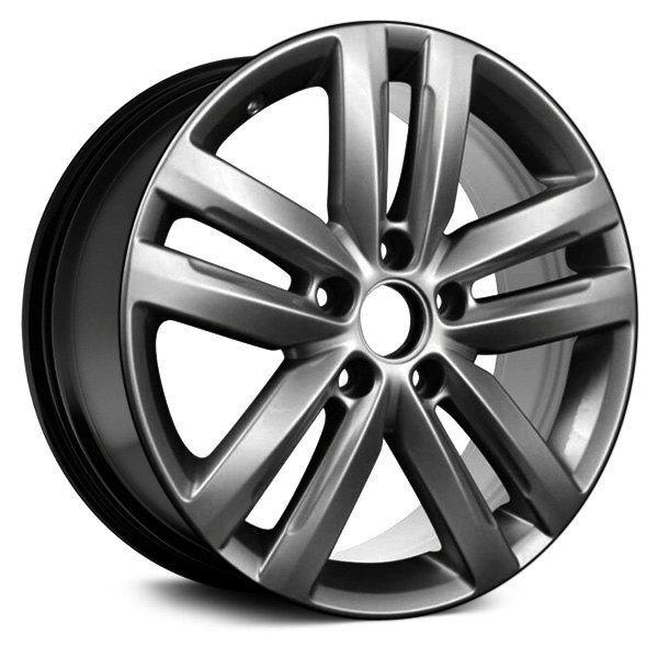 Replace® - 17 x 7 Double 5-Spoke Black Alloy Factory Wheel (Remanufactured)