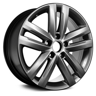 Replace® - Double 5-Spoke Black 17x7 Alloy Factory Wheel - Remanufactured