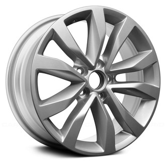 Replace® - 5 V-Spoke Bright Silver 17x7 Alloy Factory Wheel - Remanufactured