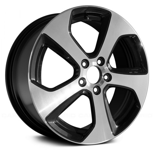 Replace® - 18 x 7.5 5 Spiral-Spoke Machined and Black Alloy Factory Wheel (Remanufactured)