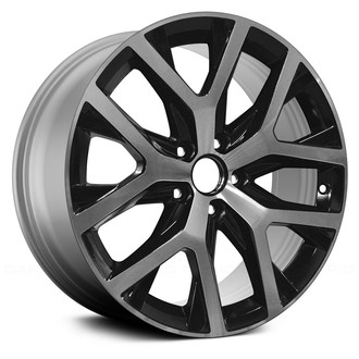 Replace® - 5 Y-Spoke Slow Machined and Gloss Black 18x8 Alloy Factory Wheel - Remanufactured
