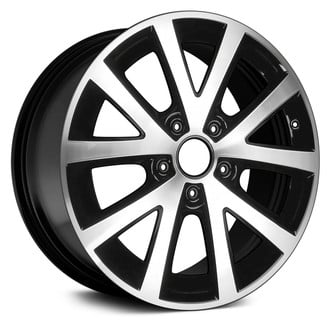 Replace® - 5 V-Spoke Machined and Gloss Black 16x6.5 Alloy Factory Wheel - Remanufactured