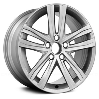 Replace® - Double 5-Spoke Bright Silver Metallic 17x7 Alloy Factory Wheel - Remanufactured