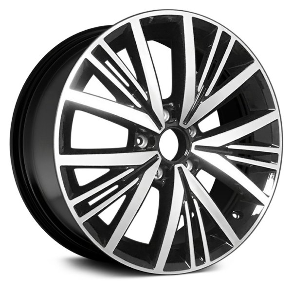 Replace® - 17 x 7 5 W-Spoke Machined and Gloss Black Alloy Factory Wheel (Remanufactured)