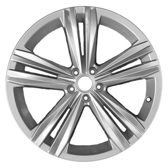 Replace® - Double 5-Spoke Dark Charcoal Metallic Matte Clear 20x8 Alloy Factory Wheel - Remanufactured