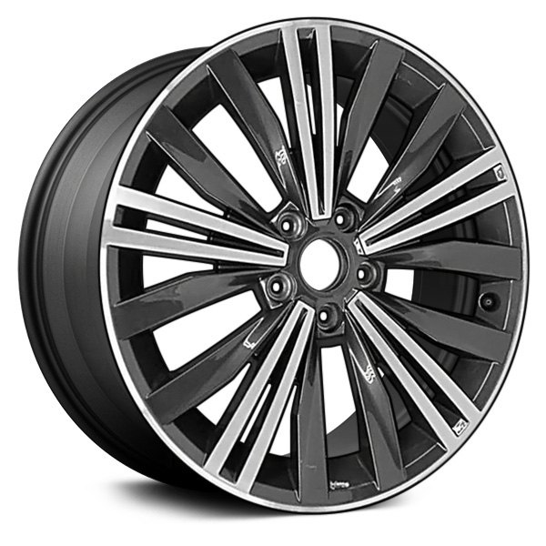 Replace® - 18 x 7 Multi 5-Spoke Dark Charcoal Metallic with Machined Face Alloy Factory Wheel (Remanufactured)