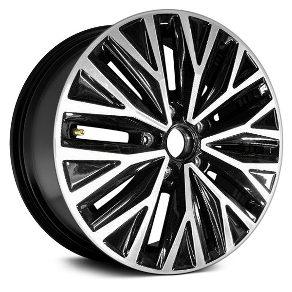 Replace® - 16 x 6.5 10-Slot Machined and Black Alloy Factory Wheel (Remanufactured)