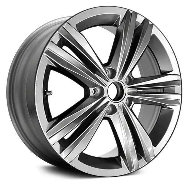 Replace® - 17 x 7 Double 5-Spoke Gray Silver Alloy Factory Wheel (Remanufactured)