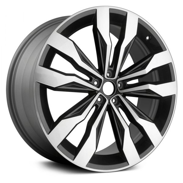 Replace® - 20 x 8.5 Double 5-Spoke Machined and Medium Charcoal Metallic Alloy Factory Wheel (Remanufactured)