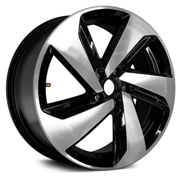 Replace® - 18 x 7.5 5 Turbine-Spoke Black with Machined Accents Alloy Factory Wheel (Remanufactured)