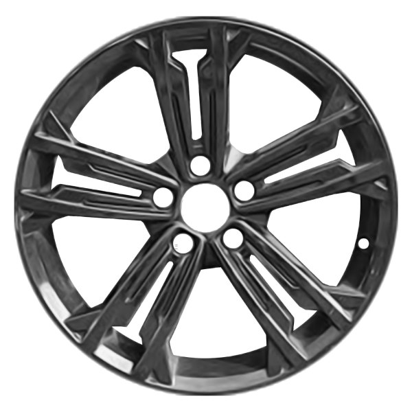 Replace® - 18 x 7.5 Double 5-Spoke Gloss Black Alloy Factory Wheel (Remanufactured)