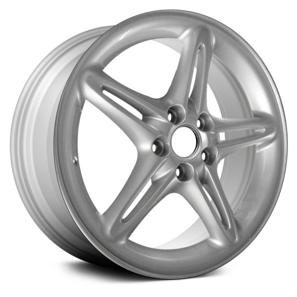 Replace® - 17 x 7.5 Double 5-Spoke Bright Sparkle Silver Face Alloy Factory Wheel (Factory Take Off)
