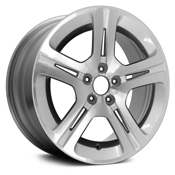 Replace® - 17 x 7.5 Double 5-Spoke Machined and Silver Alloy Factory Wheel (Remanufactured)