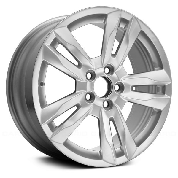 Replace® - 17 x 8 Double 5-Spoke Bright Hyper Silver Alloy Factory Wheel (Remanufactured)