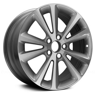 Replace® - 5 V-Spoke Machined and Dark Charcoal 17x7.5 Alloy Factory Wheel - Remanufactured