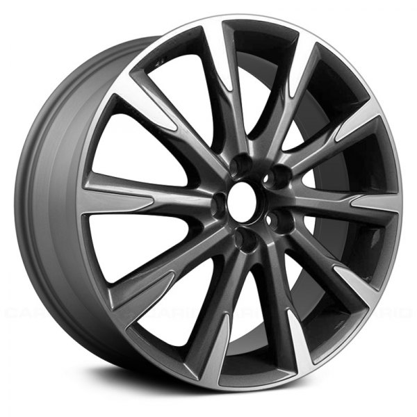 Replace® - 19 x 8 10 Turbine-Spoke Machined and Medium Charcoal Metallic Alloy Factory Wheel (Remanufactured)