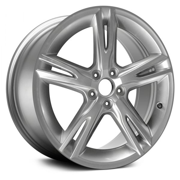 Replace® - 18 x 8 Double 5-Spoke Bright Hyper Silver Alloy Factory Wheel (Remanufactured)