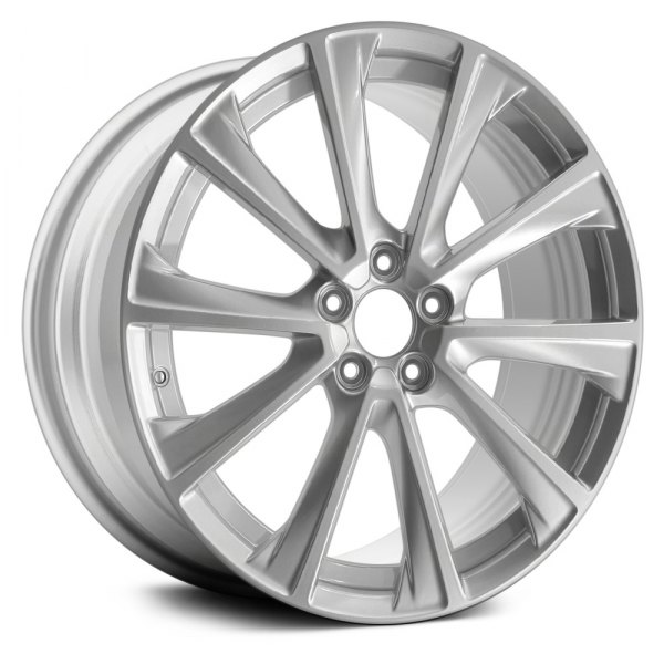 Replace® - 19 x 8 10 Turbine-Spoke Bright Silver Metallic Alloy Factory Wheel (Remanufactured)