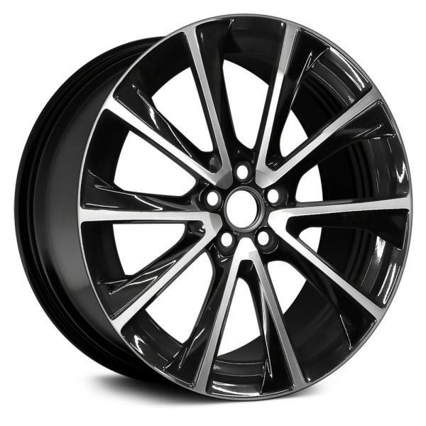 Replace® - 19 x 8 10 Turbine-Spoke Machined and Black Alloy Factory Wheel (Remanufactured)