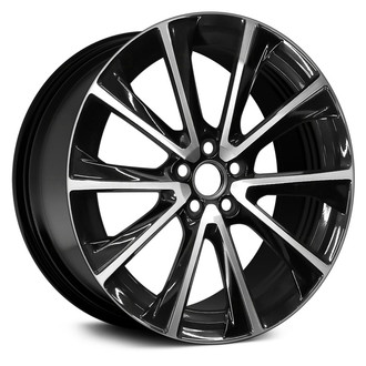 Replace® - 10 Turbine-Spoke Machined and Black 19x8 Alloy Factory Wheel - Remanufactured