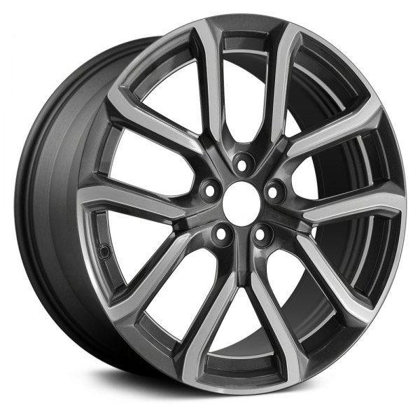 Replace® - 19 x 7.5 5 V-Spoke Machined and Dark Charcoal Alloy Factory Wheel (Remanufactured)