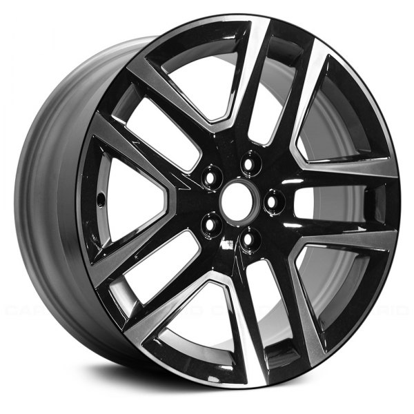 Replace® - 18 x 8 Double 5-Spoke Machined and Gloss Black Alloy Factory Wheel (Remanufactured)