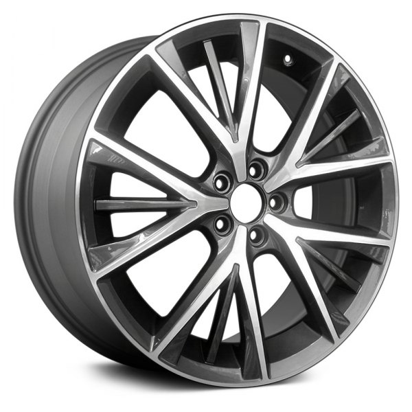 Replace® - 19 x 8.5 5 W-Spoke Machined and Bluish Medium Charcoal Alloy Factory Wheel (Remanufactured)