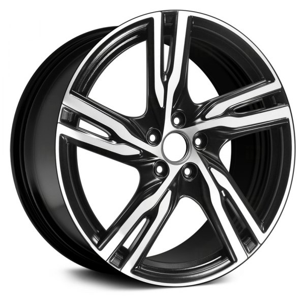 Replace® - 20 x 8.5 5 Double Spiral-Spoke Machined and Black Alloy Factory Wheel (Remanufactured)