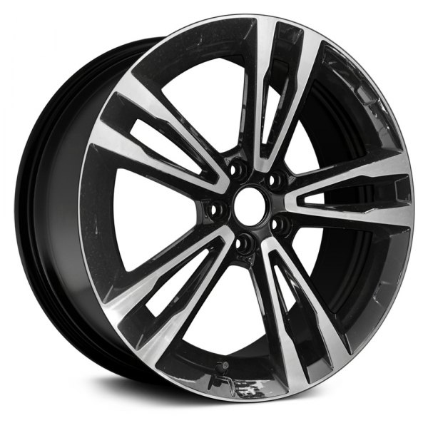 Replace® - 19 x 7.5 Double 5-Spoke Machined and Black Alloy Factory Wheel (Remanufactured)