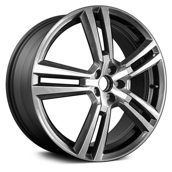 Replace® - 20 x 8 Double 5-Spoke Machined and Dark Bluish Charcoal Metallic Alloy Factory Wheel (Remanufactured)